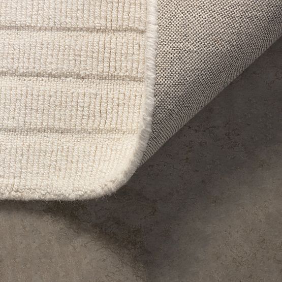 Rectangular Rug Dunes, Arches, Wool, Cream, Rug Size: 120x180