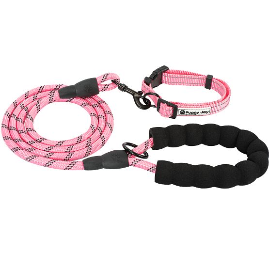 Reflective Dog Leash and Collar PJ-036 Pink