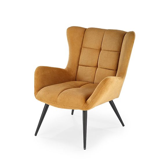 Relaxation armchair BYRON - mustard