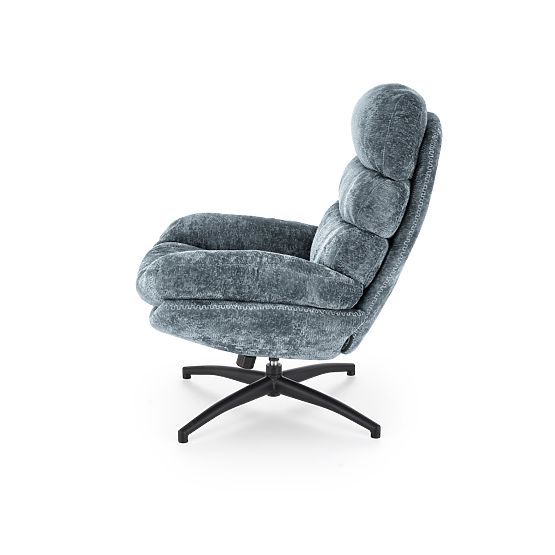 Relaxation Chair DARIO with Footrest and Rocking Function, Blue (1p=1pc)
