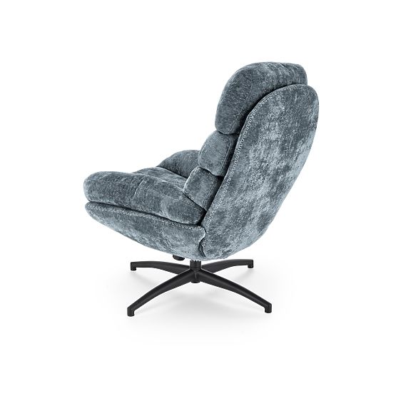 Relaxation Chair DARIO with Footrest and Rocking Function, Blue (1p=1pc)