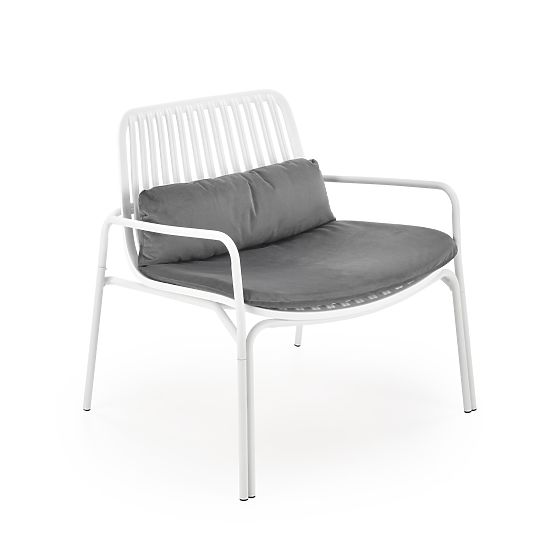 Relaxation Chair MELBY, Frame - White, Upholstery - Gray (2p=6pcs)