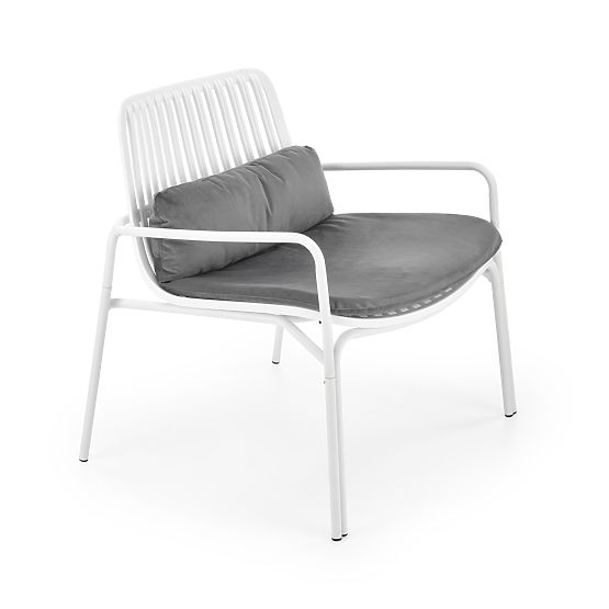 Relaxation Chair MELBY, Frame - White, Upholstery - Gray (2p=6pcs)