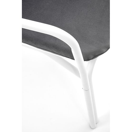 Relaxation Chair MELBY, Frame - White, Upholstery - Gray (2p=6pcs)