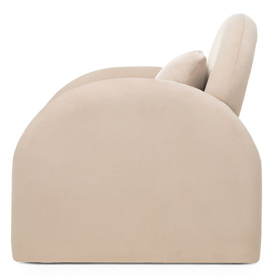 Relaxation Chair Rainbow Light Beige, Velvet, Rounded