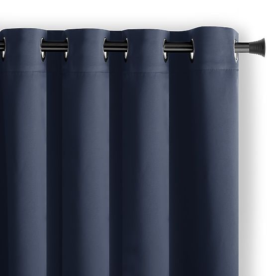 RESTILO BLACKOUT Curtain Indigo Color, Classic Style, Silver Eyelets, Material Bla