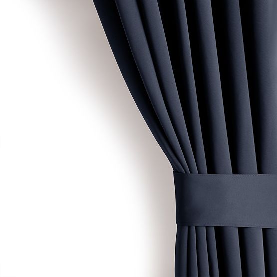RESTILO BLACKOUT Curtain Indigo Color, Classic Style, Silver Eyelets, Material Bla