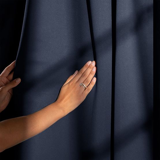 RESTILO BLACKOUT Curtain Indigo Color, Classic Style, Silver Eyelets, Material Bla
