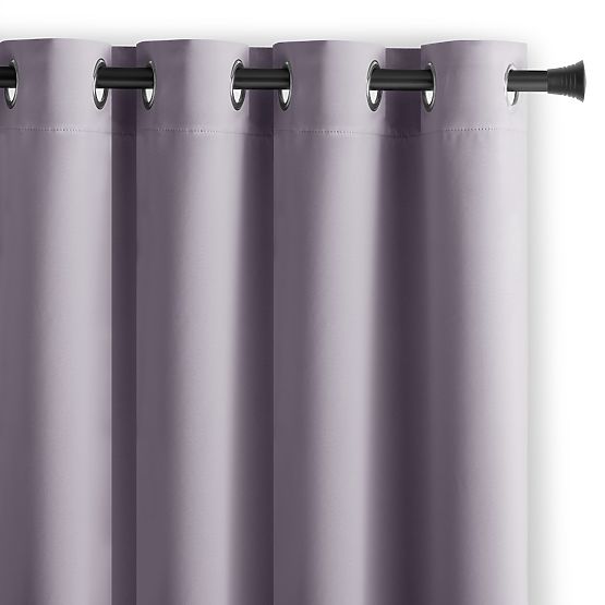 RESTILO BLACKOUT Curtain Powder Pink Tie Classic Style Silver Eyelets Material