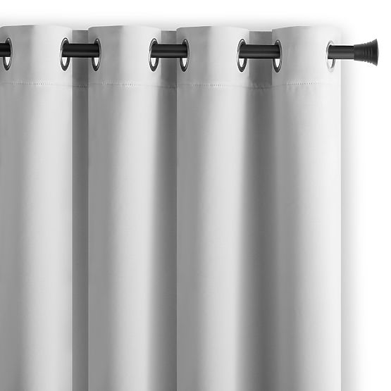 RESTILO BLACKOUT Curtain, White Color, Tieback, Classic Style, Silver Eyelets, Material bl