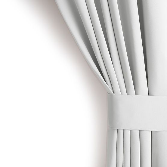 RESTILO BLACKOUT Curtain, White Color, Tieback, Classic Style, Silver Eyelets, Material bl