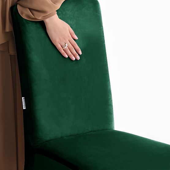 RESTILO SENTO Sofa Cover in Bottle Green Smooth Classic Style