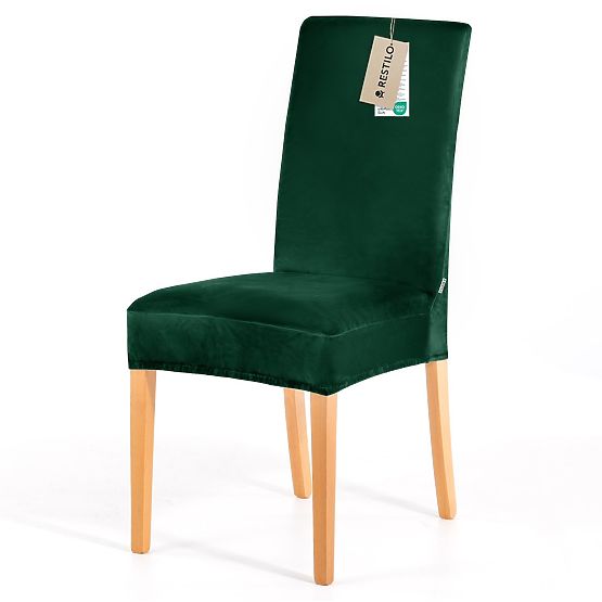 RESTILO SENTO Sofa Cover in Bottle Green Smooth Classic Style