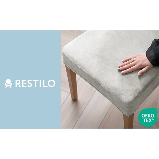 RESTILO SENTO Sofa Cover in Smooth Gray Classic Style