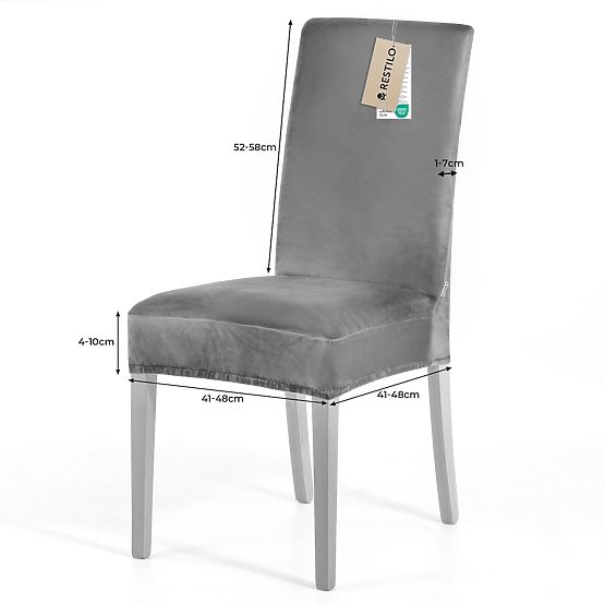 RESTILO SENTO Sofa Cover in Smooth Gray Classic Style