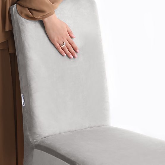 RESTILO SENTO Sofa Cover in Smooth Gray Classic Style