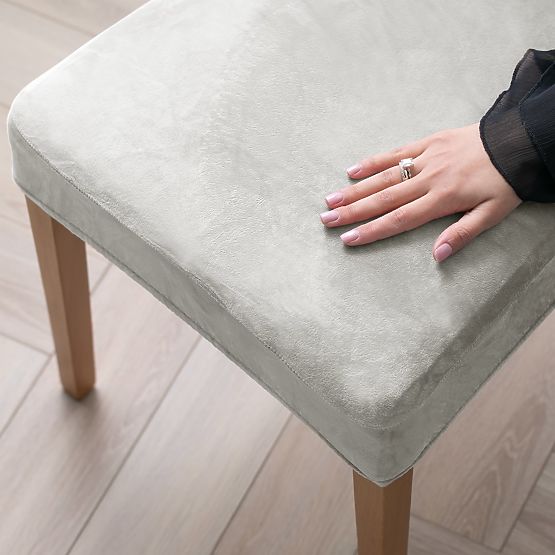 RESTILO SENTO Sofa Cover in Smooth Gray Classic Style