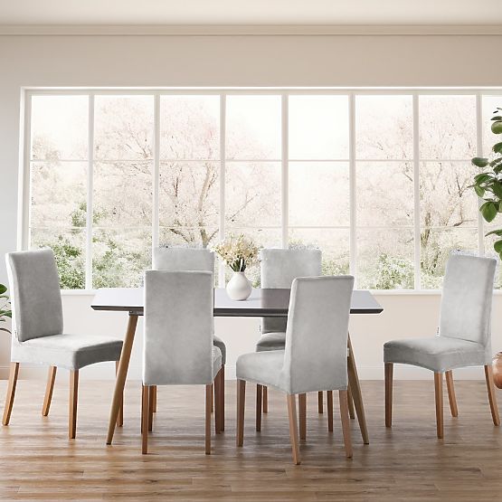 RESTILO SENTO Sofa Cover in Smooth Gray Classic Style