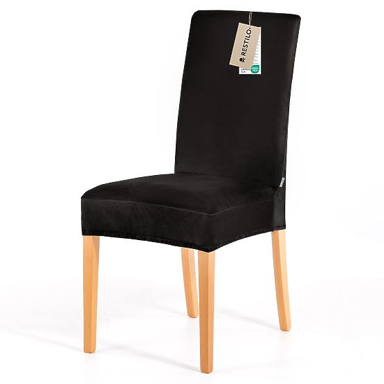 RESTILO Sofa Cover SENTO Black Smooth Classic Style