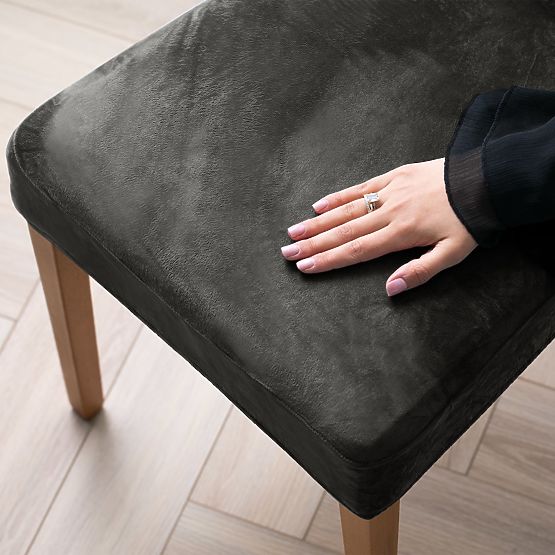 RESTILO Sofa Cover SENTO Steel Color Smooth Classic Style