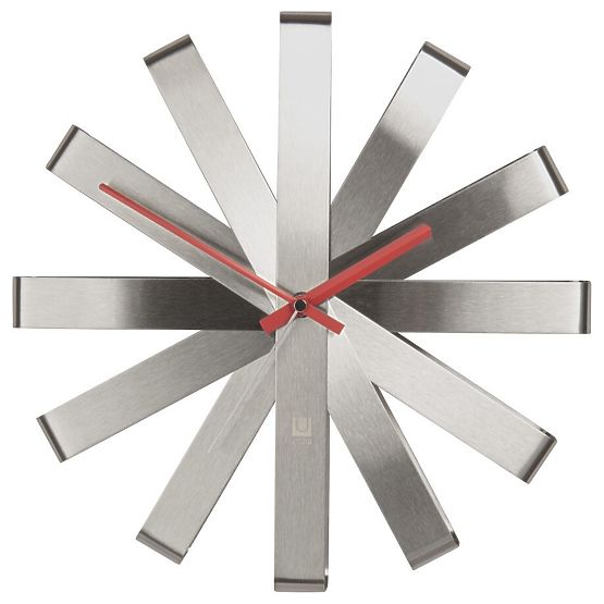 RIBBON Clock in Grey by Umbra