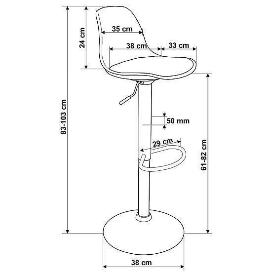 Ricardo Black Bar Stool