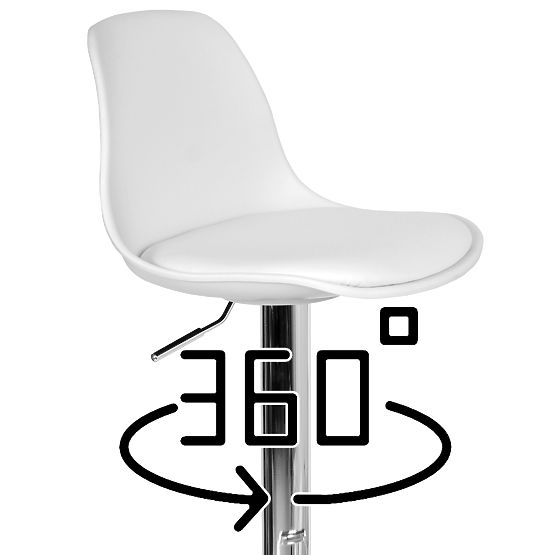 Ricardo White Bar Stool