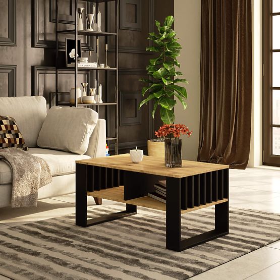 ROCKFORD COFFEE TABLE ARTISAN OAK / BLACK