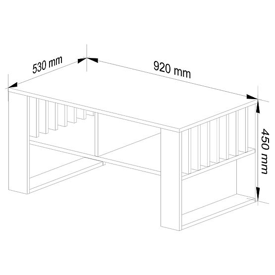 ROCKFORD COFFEE TABLE WHITE / BLACK