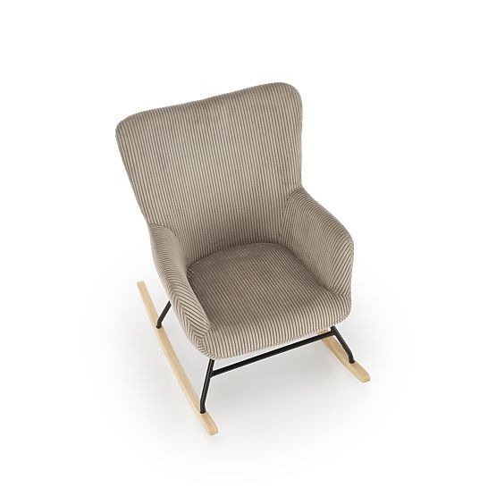 Rocking chair BELMIRO - gray corduroy