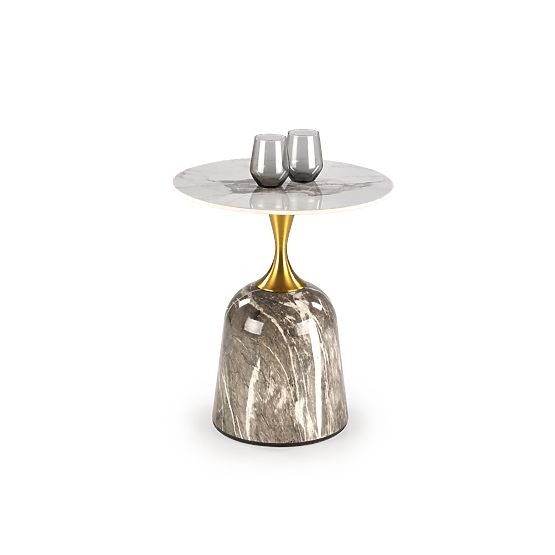 ROSA Coffee Table White Marble / Gray Marble / Gold (2pcs=1set)