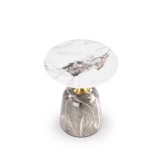 ROSA Coffee Table White Marble / Gray Marble / Gold (2pcs=1set)