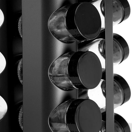 Rotating Spice Rack ROMERO 16 Jars + 72 Stickers