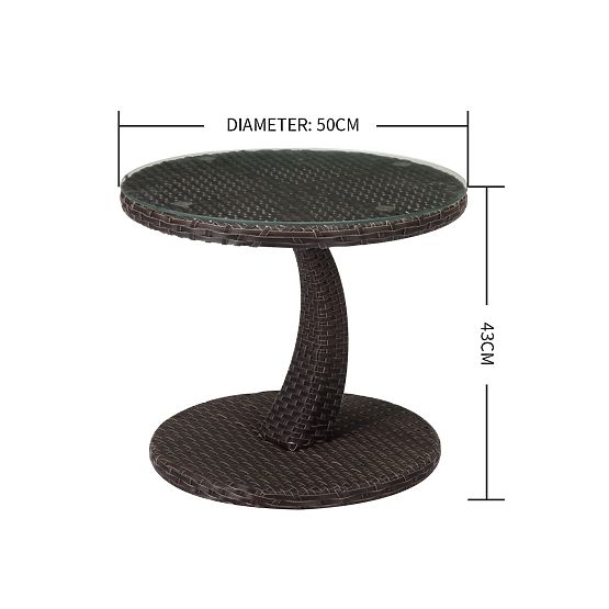 Round Balcony Table from Technorattan - Modern Design Coffee Table