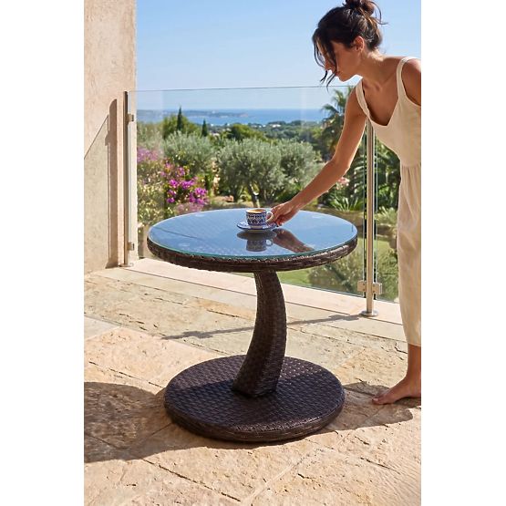 Round Balcony Table from Technorattan - Modern Design Coffee Table