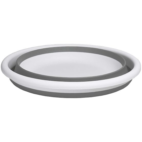 Round Bowl 37 cm White-Grey ELBA COMPACT 9 Liters