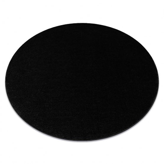 Round Carpet SOFTY Uniform, Monochrome, Black