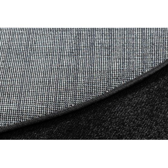 Round Carpet SOFTY Uniform, Monochrome, Black