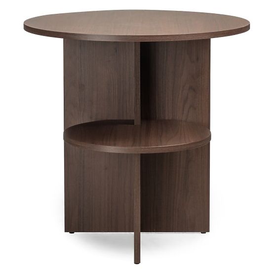 Round Side Table Yaso, Walnut Villa