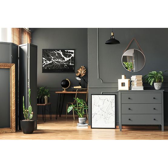 ROUND SILVER MIRROR ON A ROPE 40CM KLMH-0410S-1