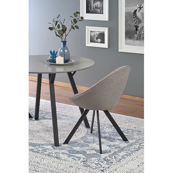Round Table BALROG, Frame - Black, Top - Light Grey (2p=1pc)
