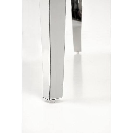 Round Table REGINALD Top - White Marble, Legs - Silver