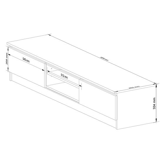 RTV Cabinet K160 CLP WHITE / GRAY