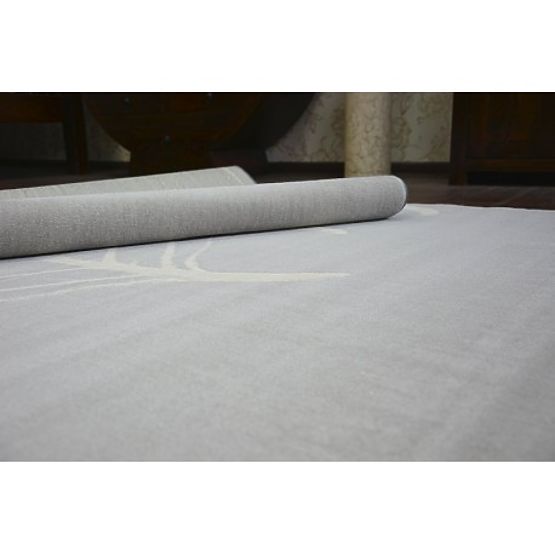 Rug SCANDI 18281/652- Leaves Gray Cream