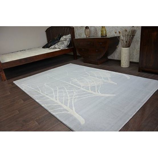 Rug SCANDI 18281/652- Leaves Gray Cream