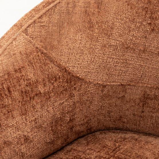 Rumble Swivel Chair Copper, Rounded Shape