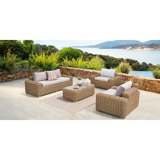 Sandy Garden Furniture Set, Technorattan, Beige