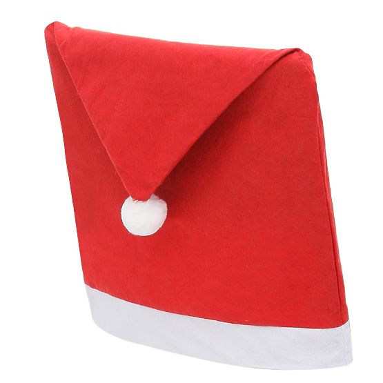 Santa Claus Hat Chair Covers 6 pcs