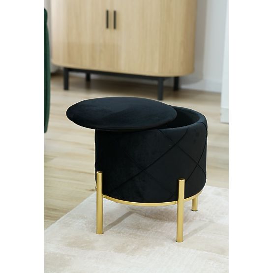 SAVANA BLACK POUF