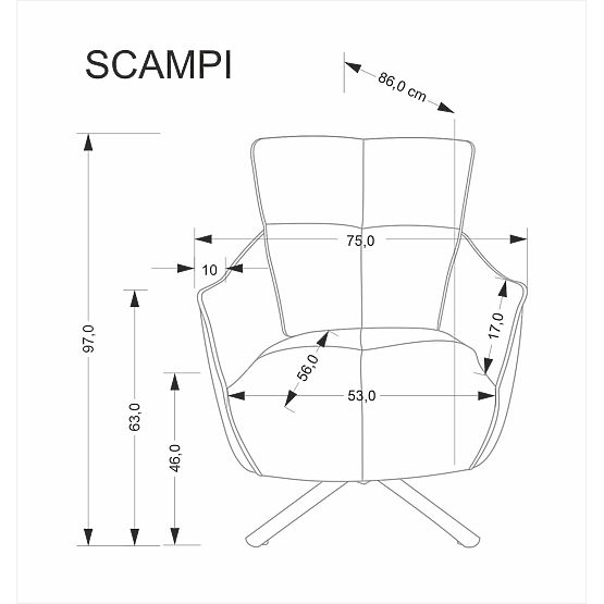 SCAMPI Relaxation Armchair, Cappuccino (1p=1pc)